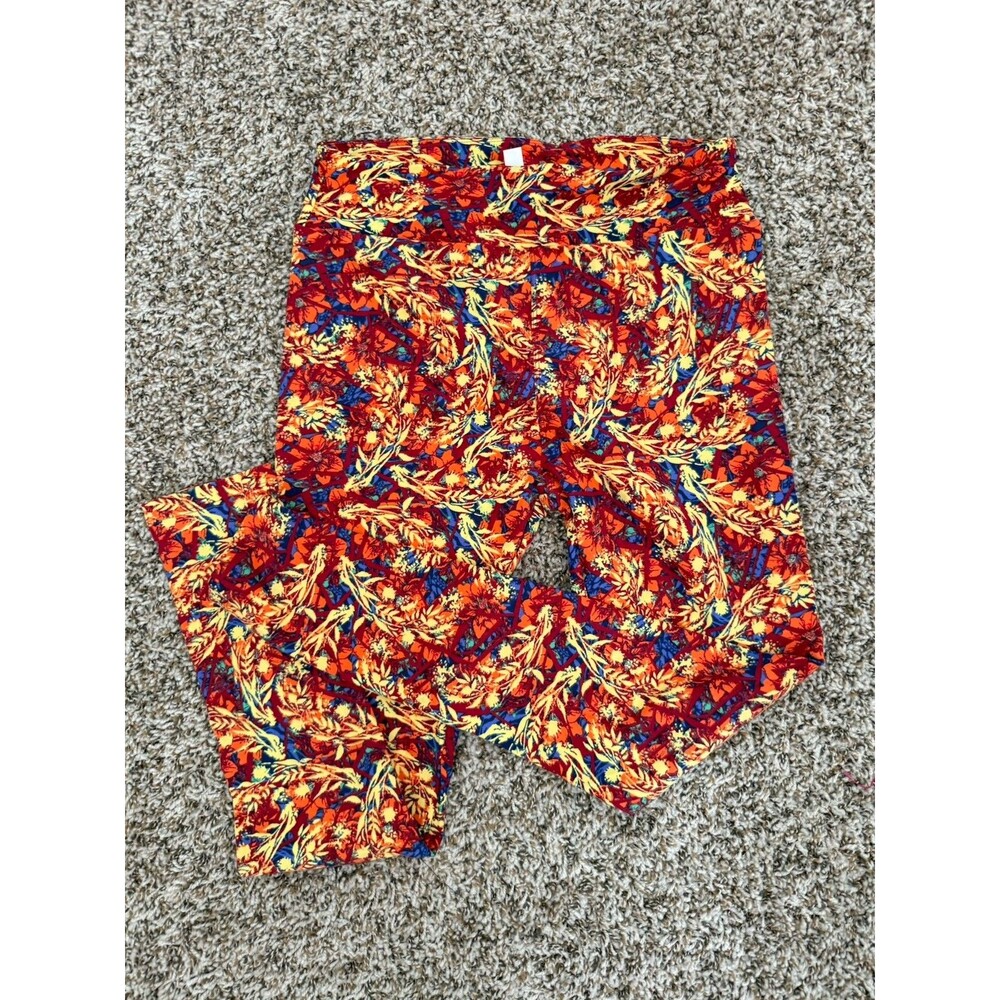 NWT LuLaRoe Leggings Tall & Curvy TC Size 12-18 Fall Floral Abstract